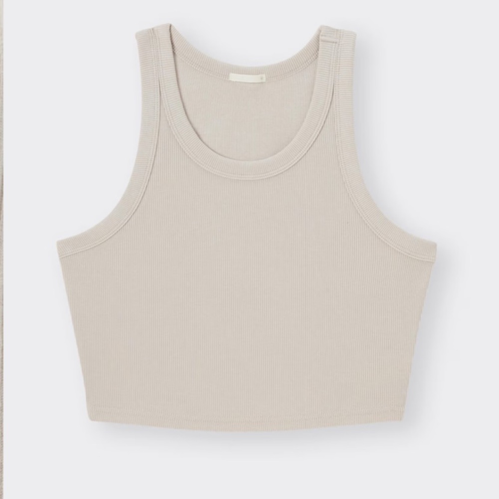GU - Ribbed Cropped Tank Top